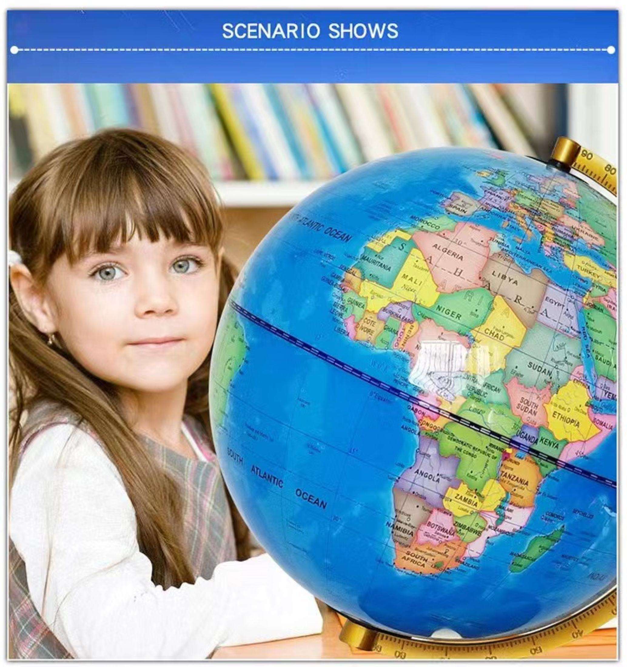 25/32cm LED Luminous Teachinig Globe light World Earth Globe Map ...
