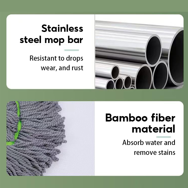 SUNNY SPACES 360° Rotating Floor Mop Wet And Dry DualUse Self Twisting