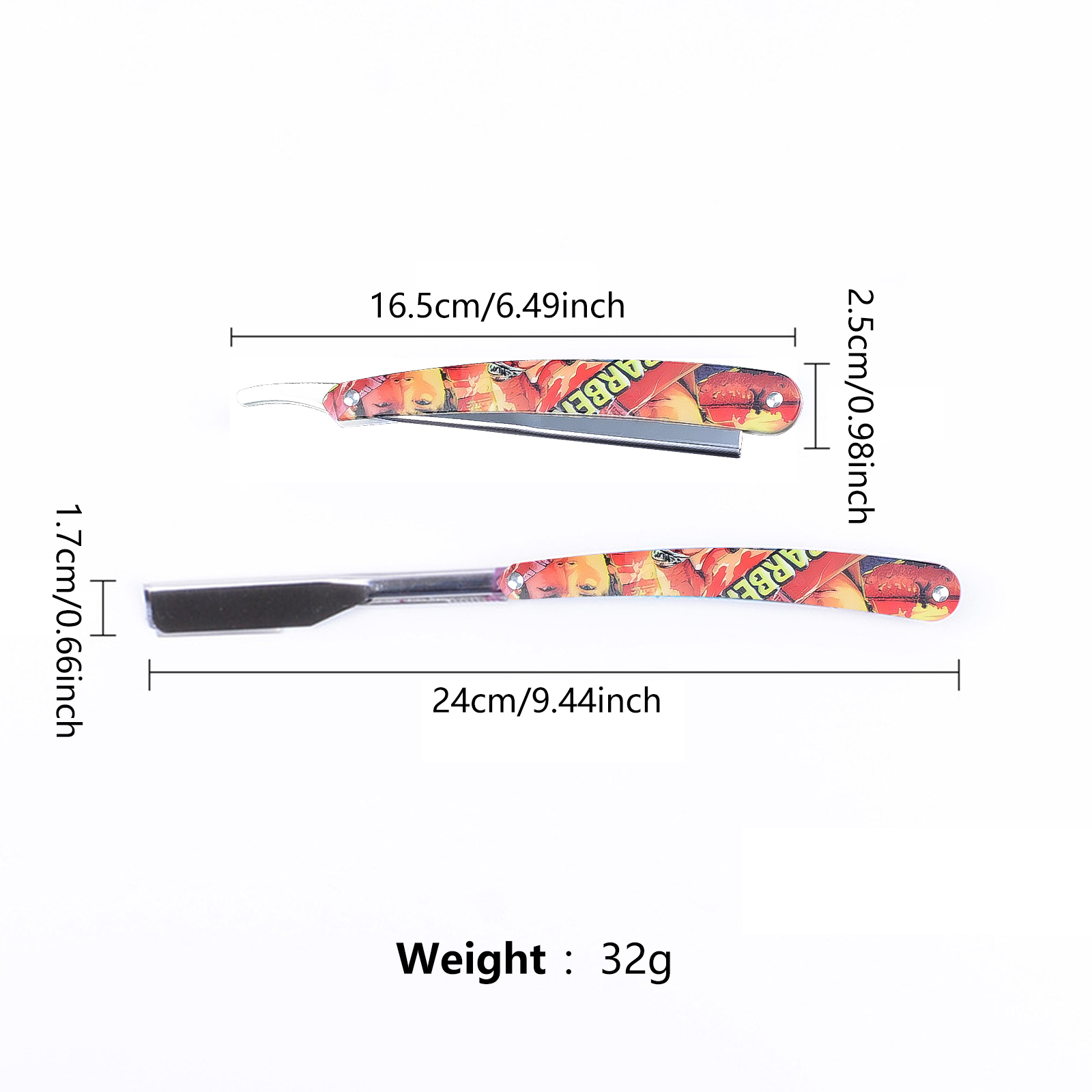 Labaha Barber Razor w/ design Plastic Handle for Barber shop & Salon ...