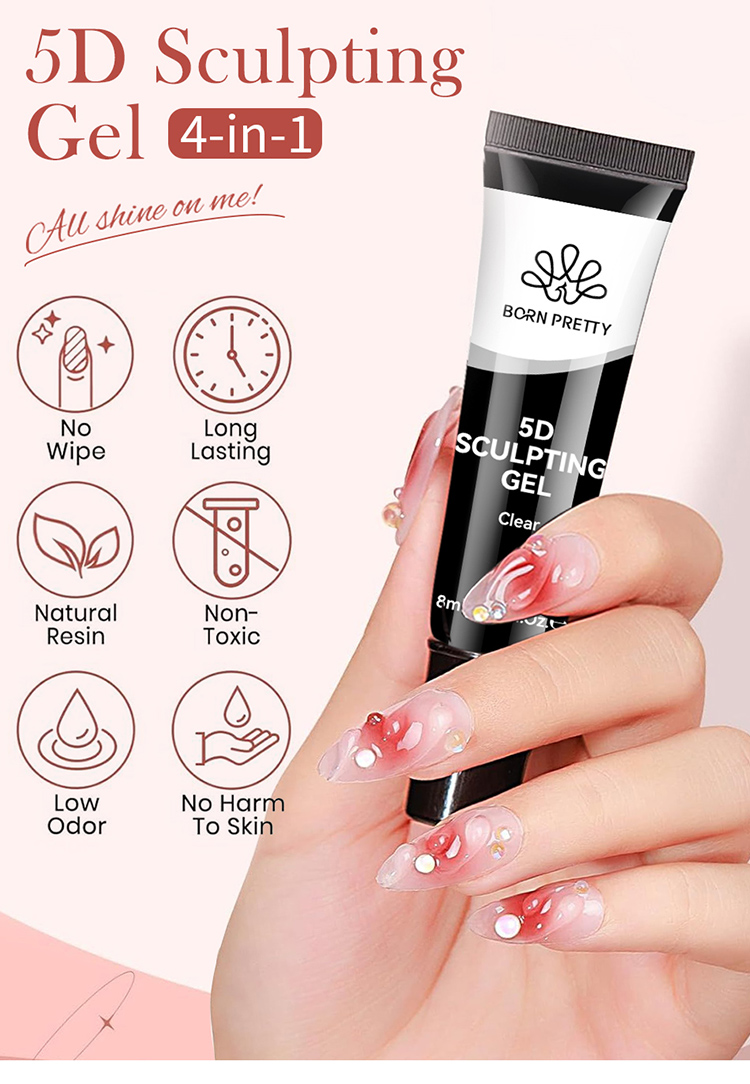 Born Pretty 8G 5D Solid Pudding Gel Candy Painting Full Coverage Diy ...