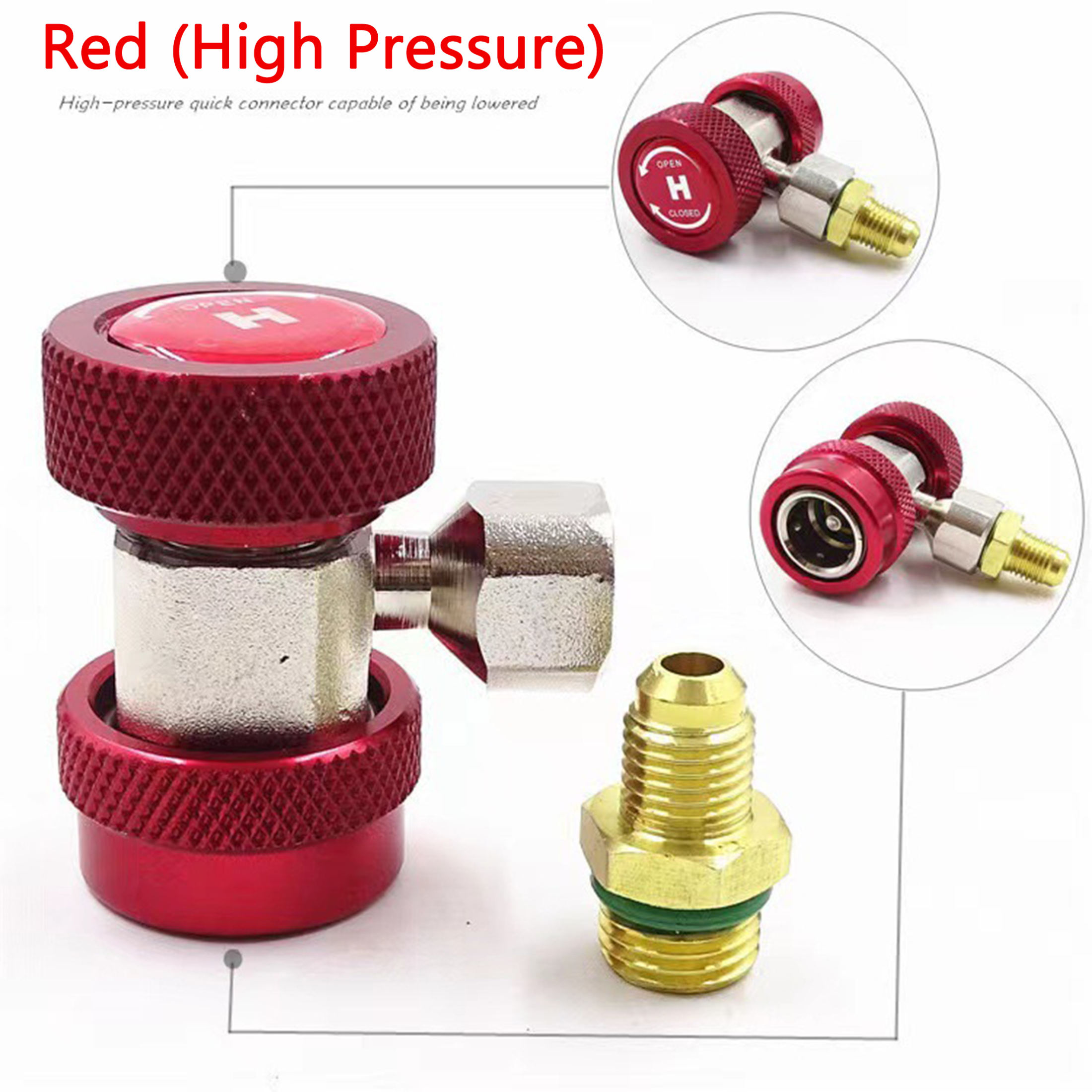 R134a Quick Connector Adapter Coupler With Low High HVAC Air