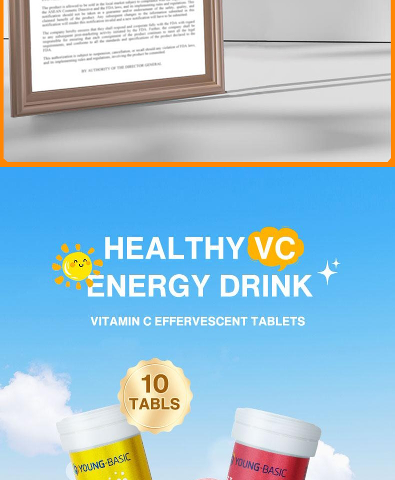 999 Vitamin C Effervescent Tablet skin Whitening Strengthen Immunity ...