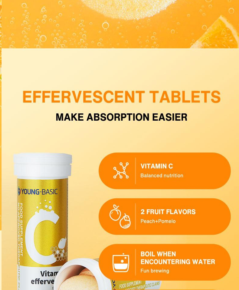 999 Vitamin C Effervescent Tablet skin Whitening Strengthen Immunity ...