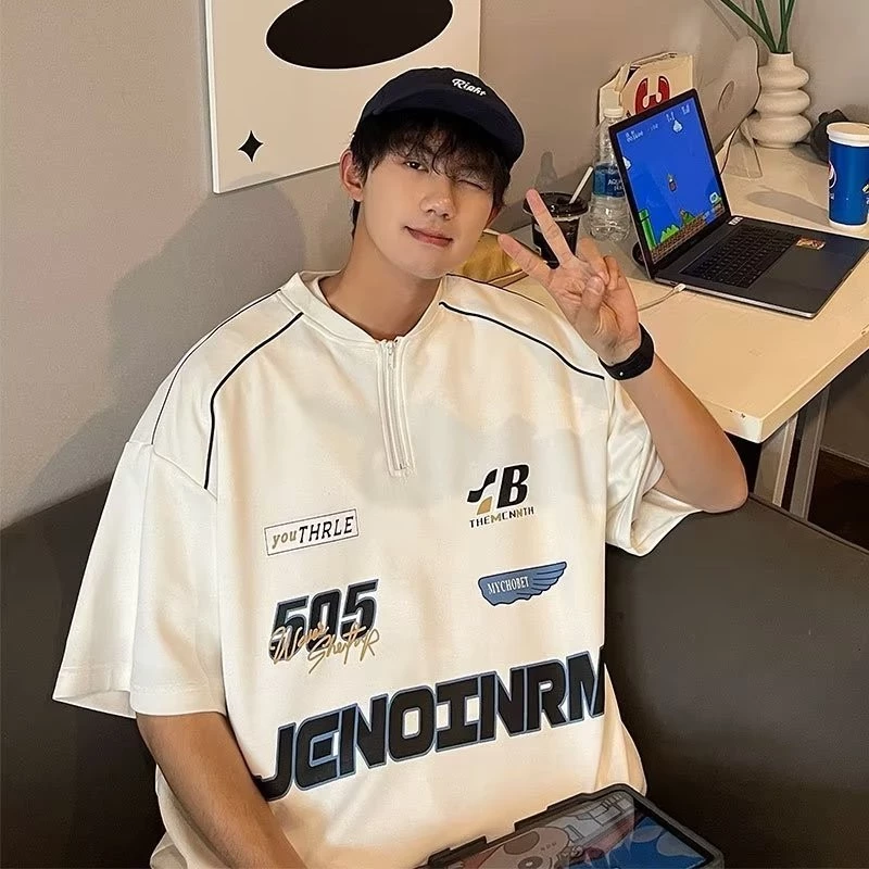 Korean Style T Shirt For Men 2026.WD Korean Style T-shirt for men aesthetic tshirts fashion oversized ...