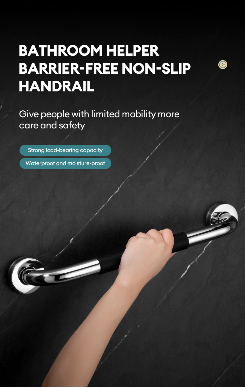 ICIC Stainless Steel Grab Bar 30/40/50cm Bathroom Safety Hand Rail Wall