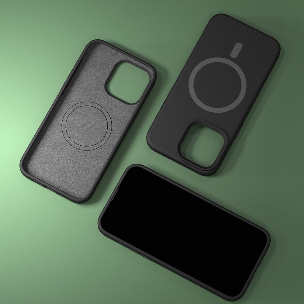 Liquid silicone soft shell phone case Magnetic for iPhone 16 15 14 13 ...