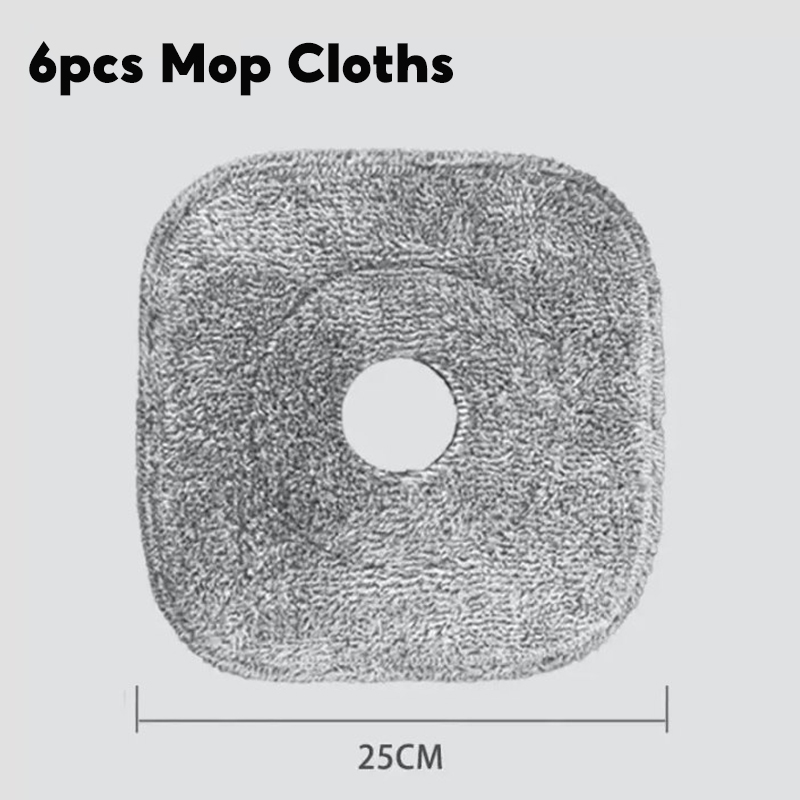 SUNNY SPACES 25cm Mop Cloth Refill For Double Bucket Spin Mop Flat Mop ...