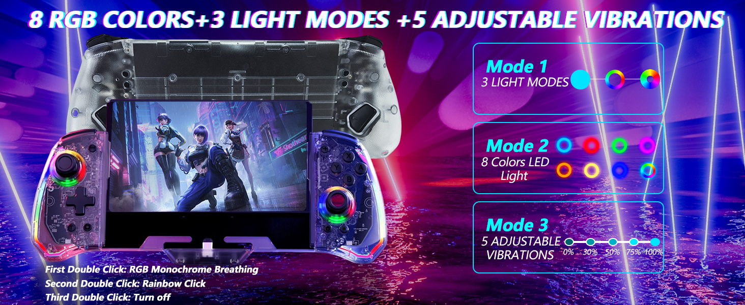 Switch Controller for Nintendo Switch/OLED, Full-Size Grip Ergonomic ...