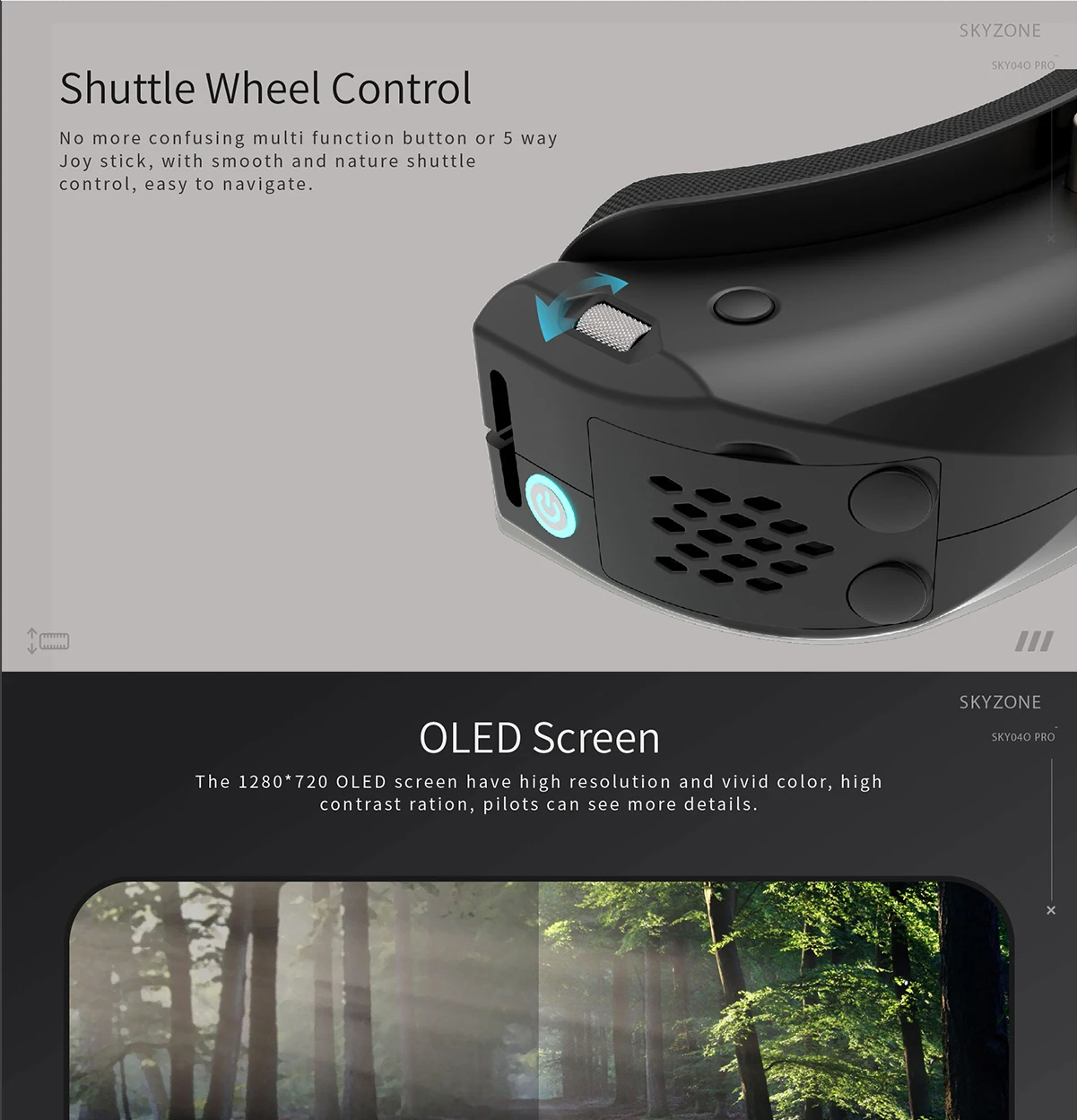 SKYZONE FPV Goggles SKY04O PRO Steadyview Receiver OLED 5.8Ghz 48CH DVR ...