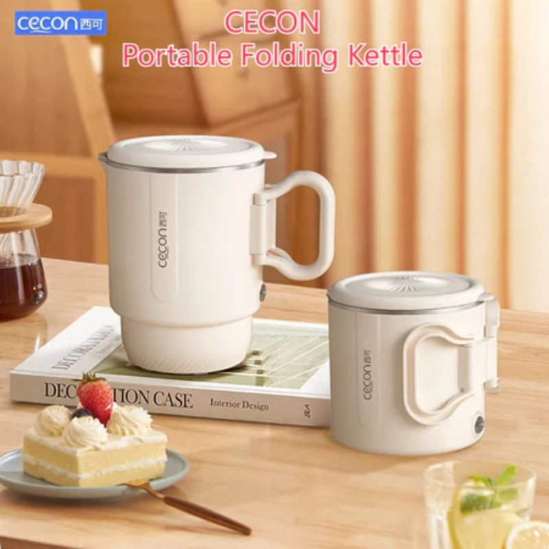 Cecon Portable Folding Kettle 0.8L Travel Stainless Steel Electric