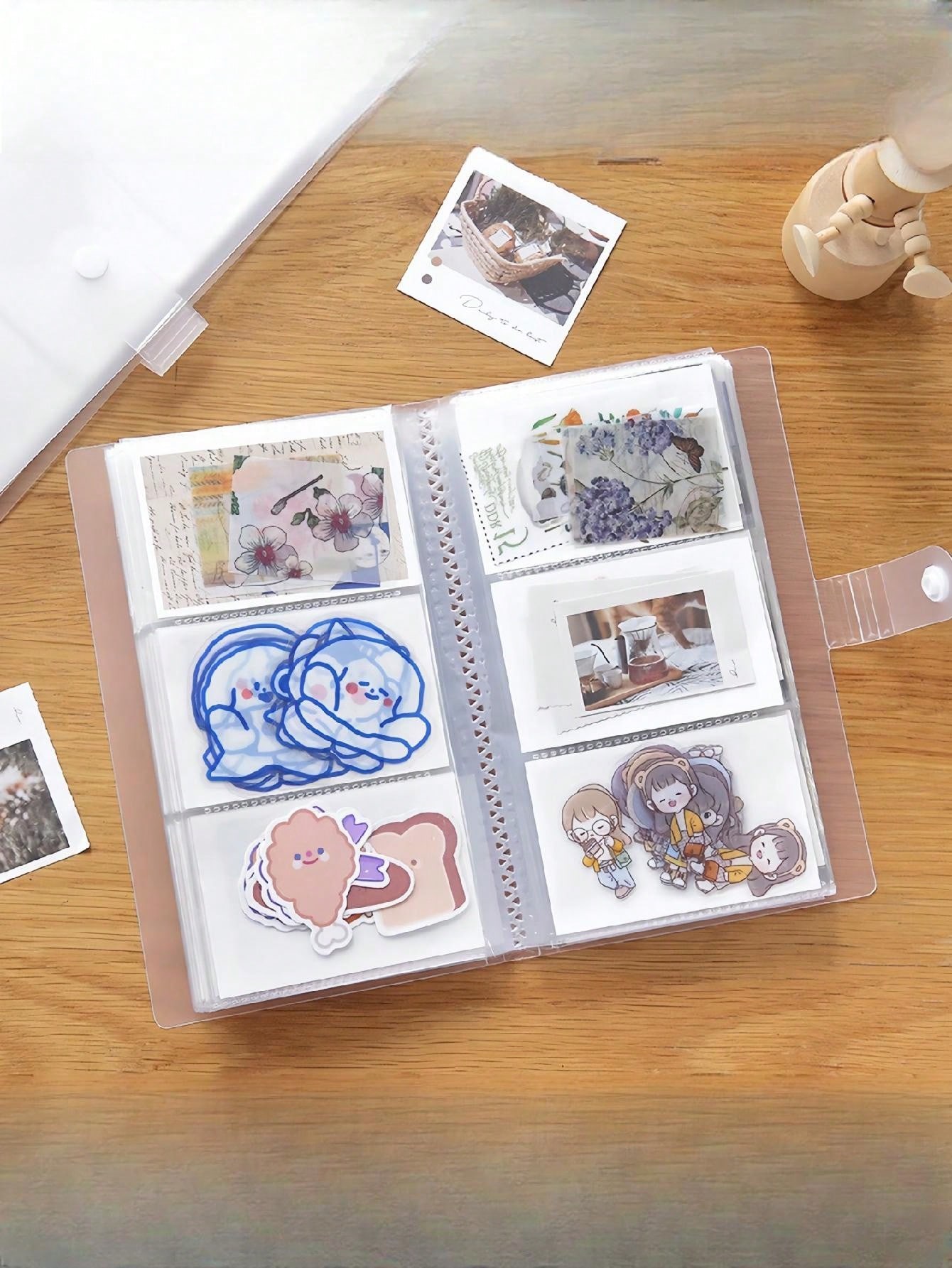 Solid Color Business Card Book Large Capacity 240 Card Slots Star ...