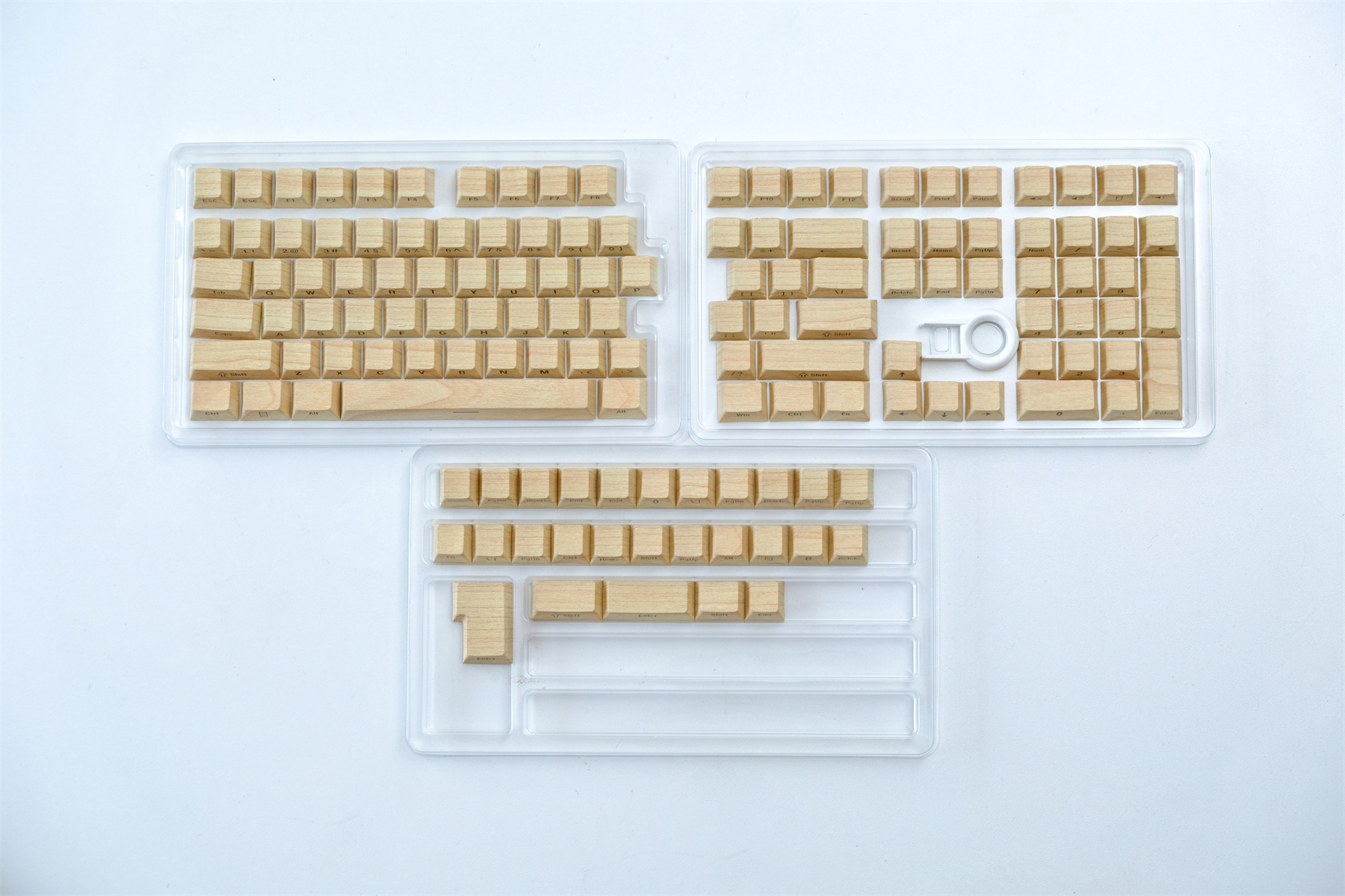 Wood Grain Side Shine Through Keycaps PBT Dye-sub Cherry Profile Keycap ...