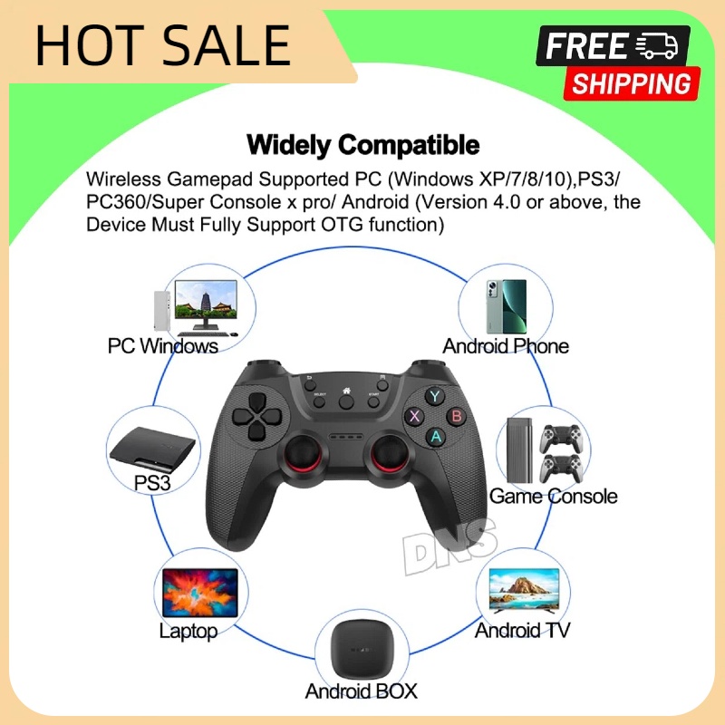 Bluetooth Controller for Windows PC/Smart Phone/PS3 Station/Android TV ...