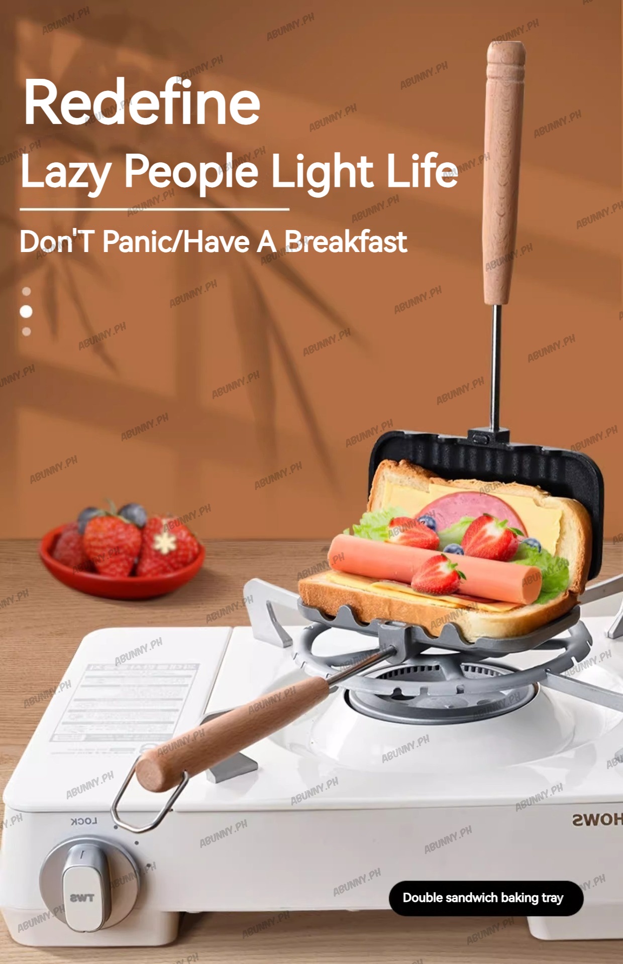 【Manila Ready Stock】DoubleSided Breakfast Skillet HighTemperature