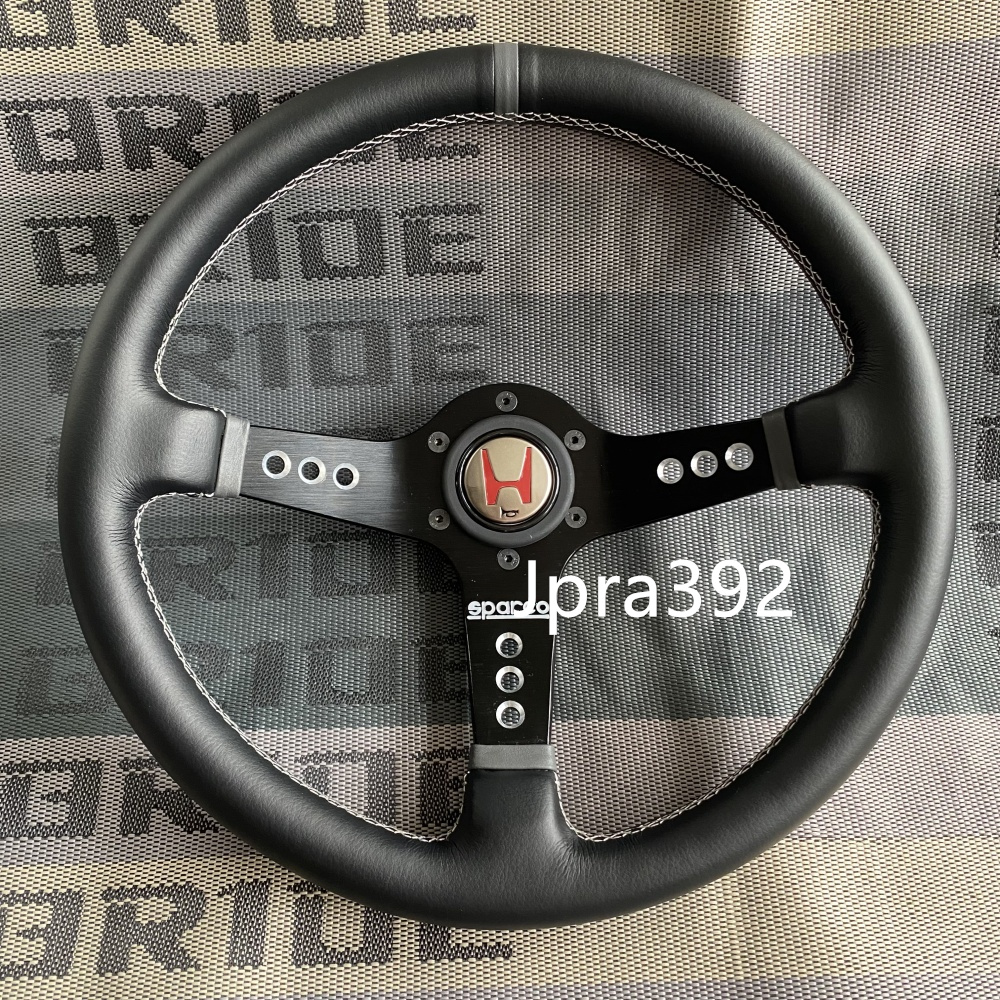 Sparco 340mm leather car steering wheel with Honda H logo Shopee