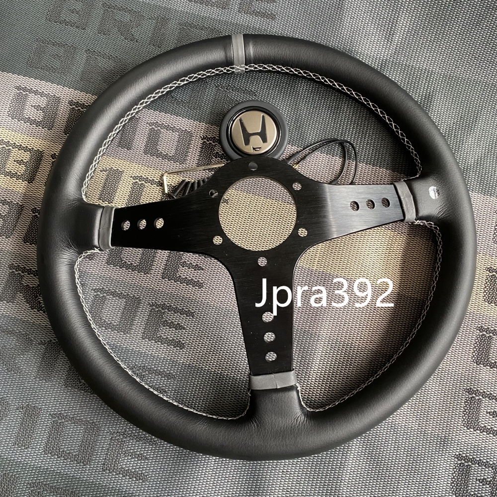 Sparco 340mm leather car steering wheel with Honda H logo Shopee