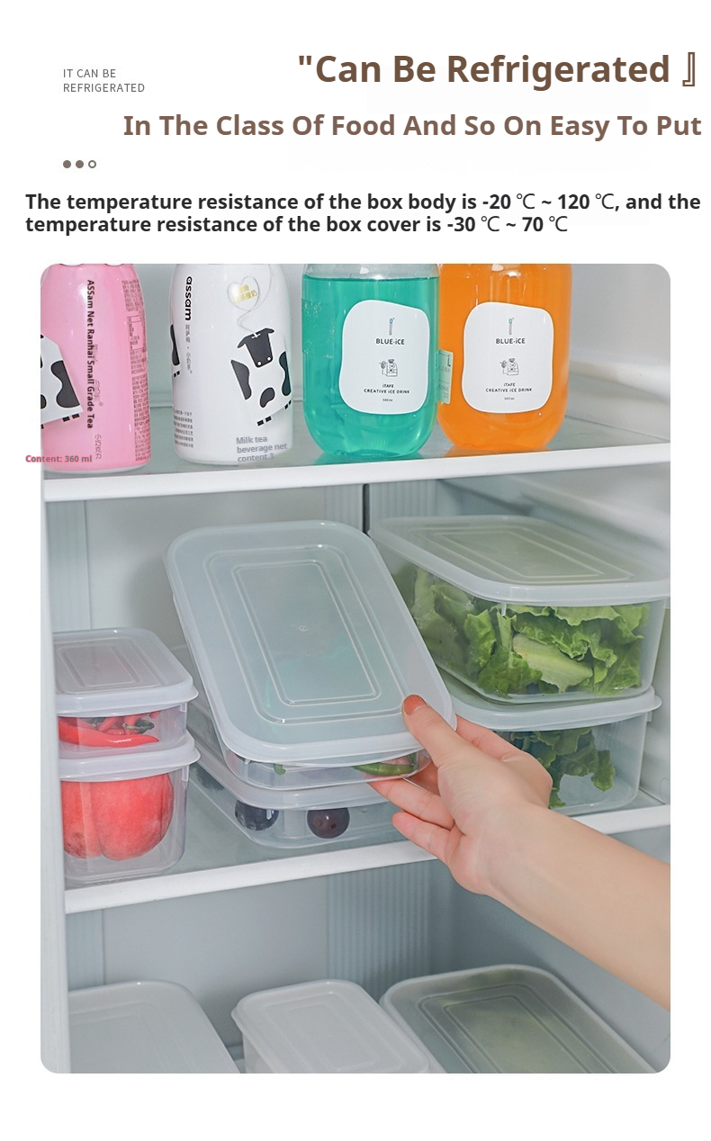 350/700/800/1600ml Refrigerator Storage Box Kitchen Food Storage Box ...
