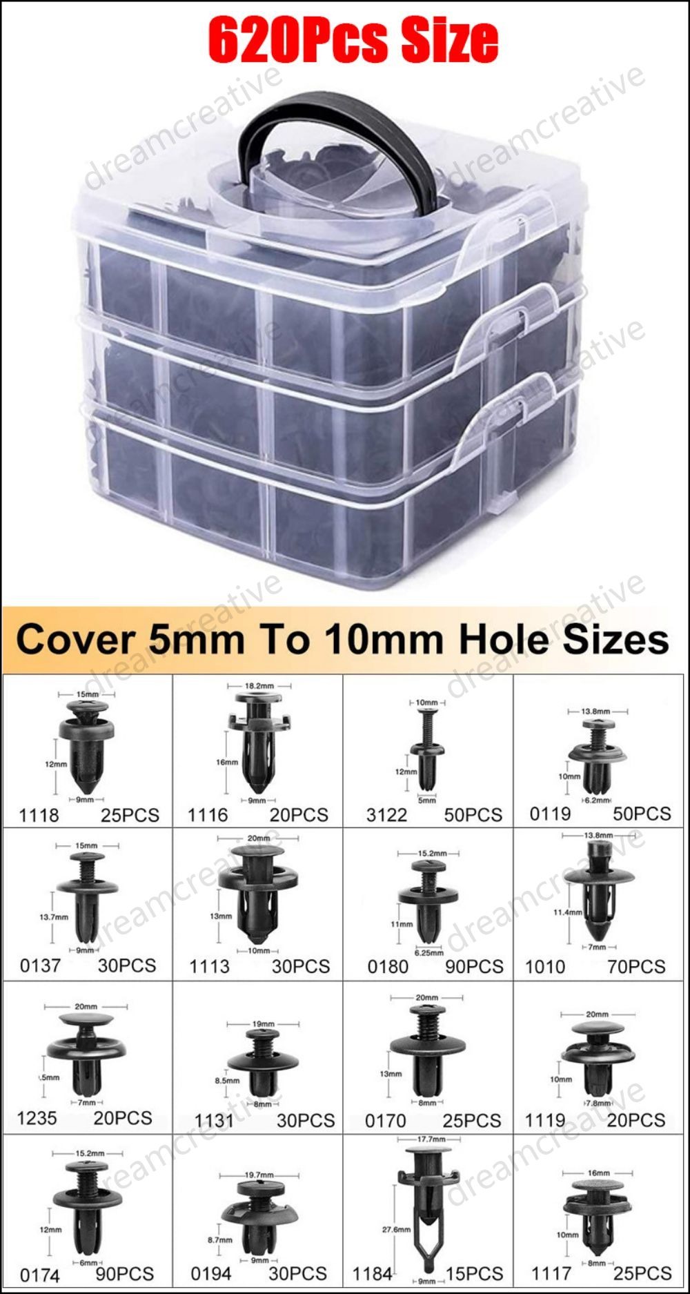 Car Fastener Rivet Clip Car Plastic Screw Bumper Clip Fender | Shopee ...
