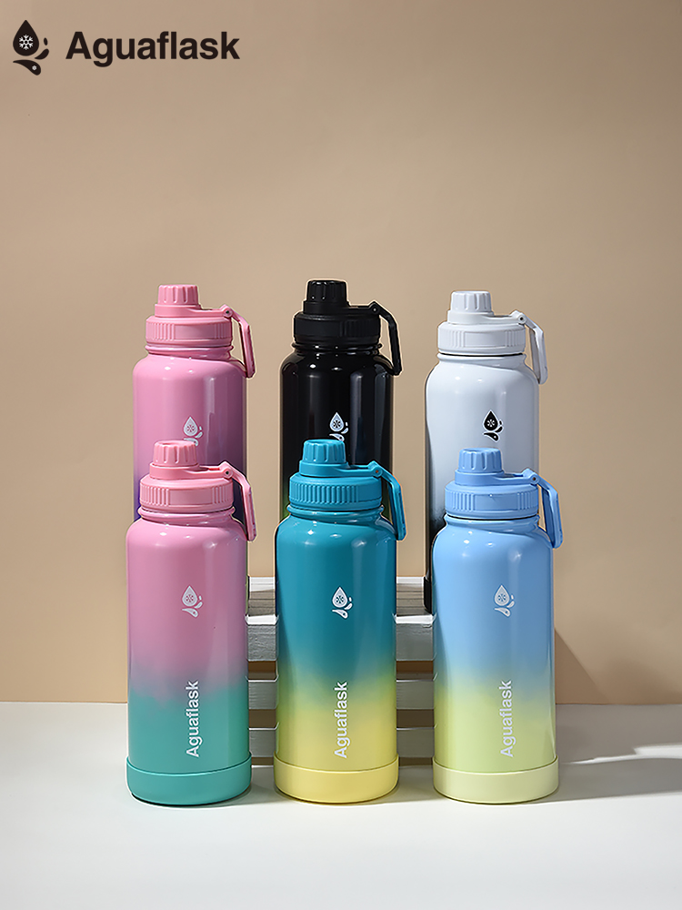 AguaFlask Hydration Flask Tumbler Hot and Cold Spout Lid Wide Mouth ...