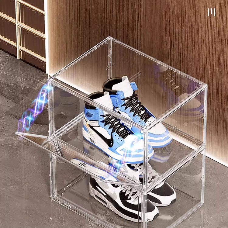 acrylic sneaker shoe rack shoe box storage cabinet shoe rack organizer ...