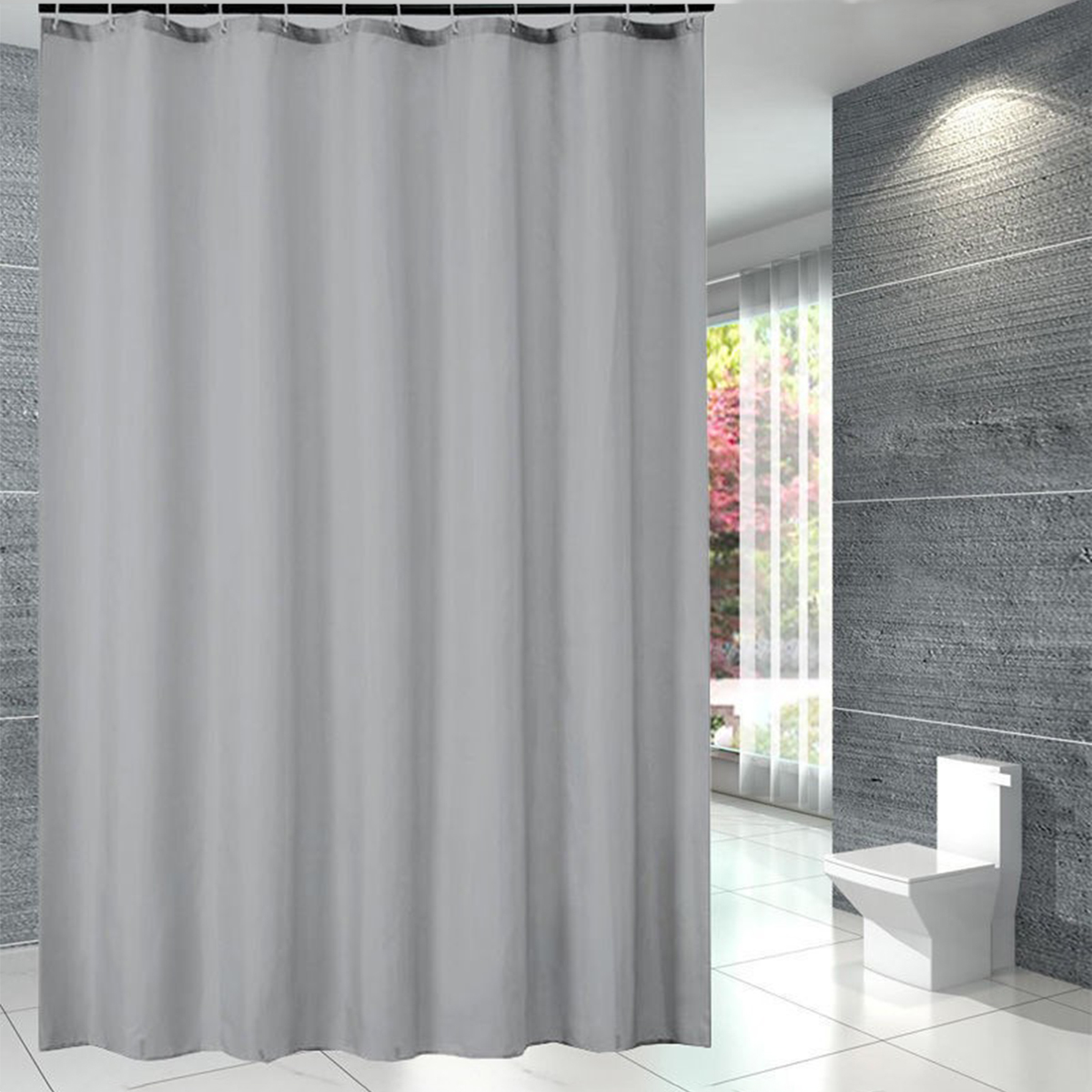 Grey Shower Curtain Waterproof Shower Partition High Quality Bathroom ...