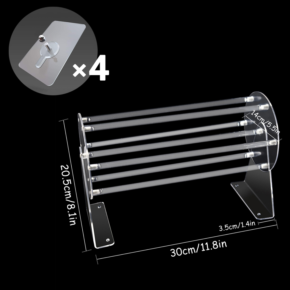 Transparent Acrylic Hairband Storage Rack Wall-mounted Rotating Hair ...