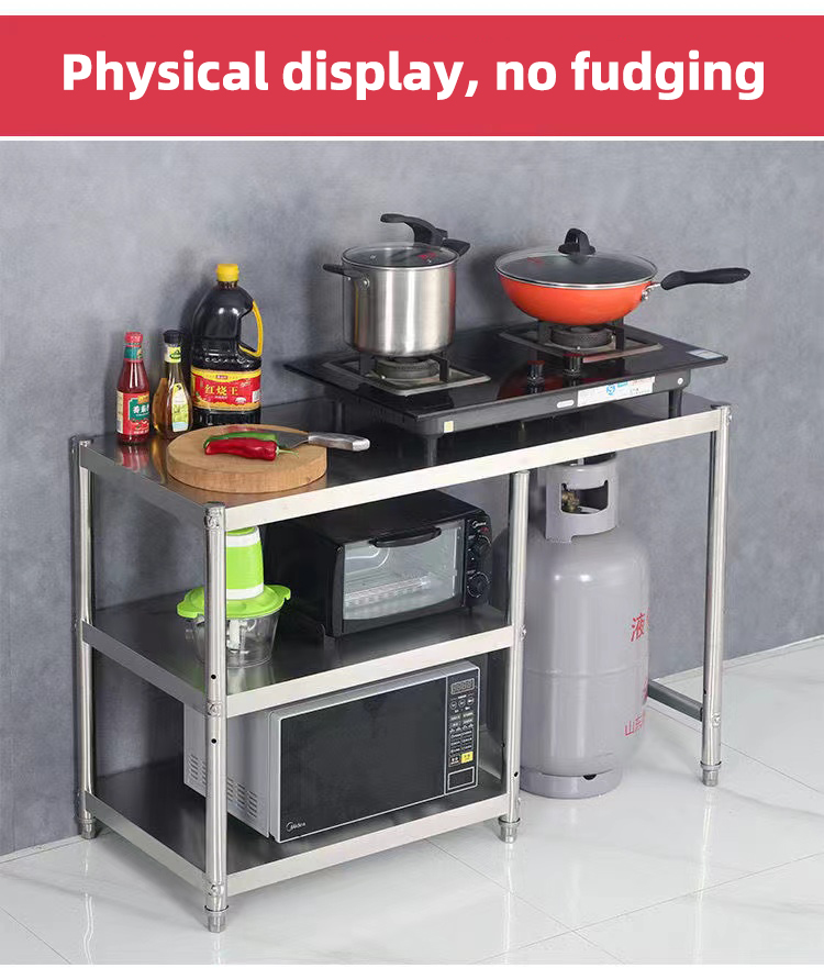 Kitchen island kitchen rack 304 stainless steel gas stove cabinet 70 ...