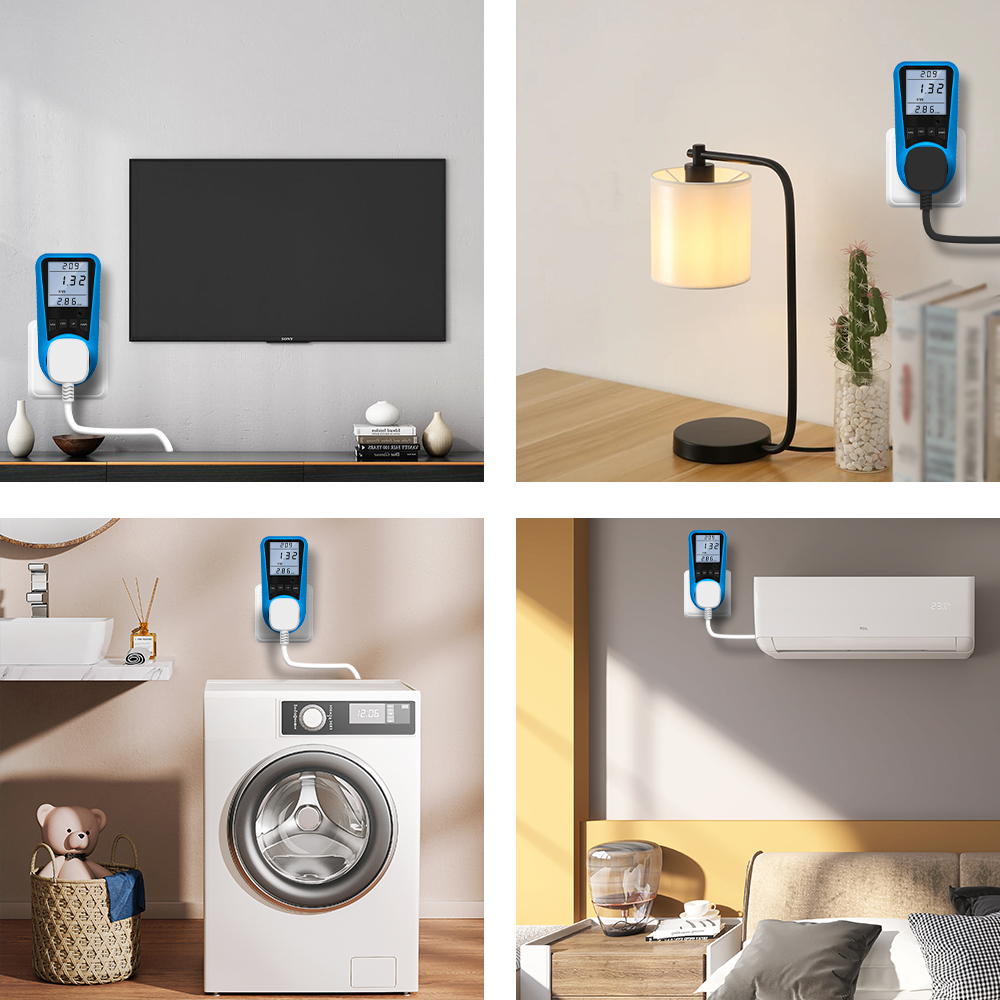 Liligood Energy Consumption Meter Rechargeable Electricity Monitor ...