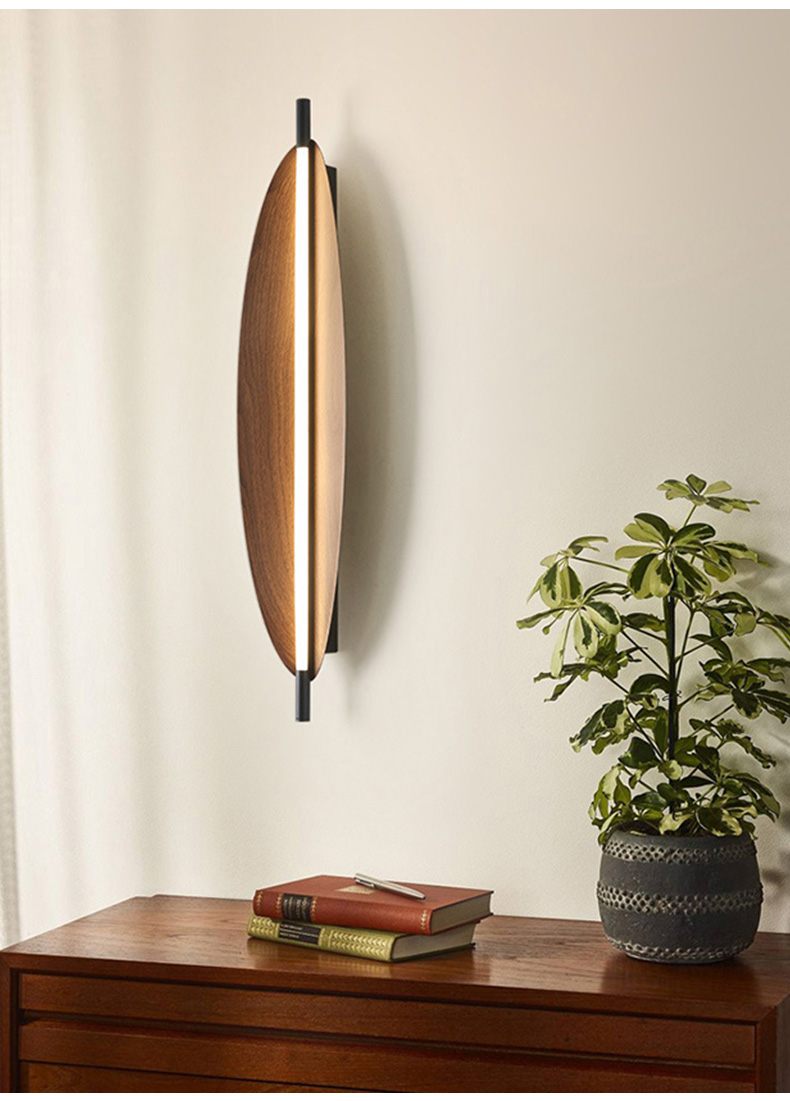 Vintage Creative Leaf Shape Wall Sconce,Wabisabi Style LED Decor Wall