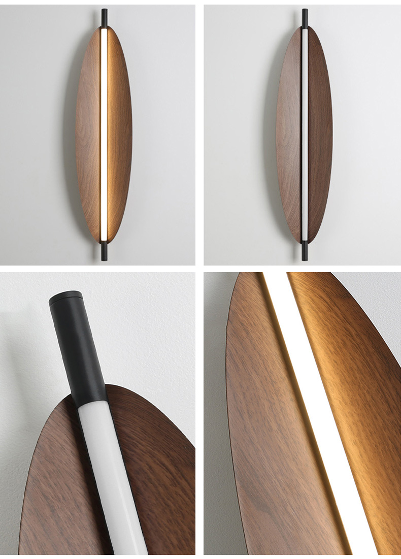 Vintage Creative Leaf Shape Wall Sconce,Wabisabi Style LED Decor Wall