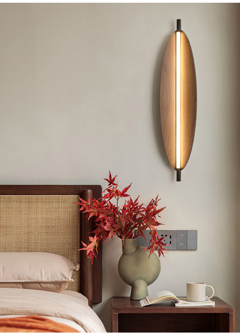 Vintage Creative Leaf Shape Wall Sconce,Wabisabi Style LED Decor Wall