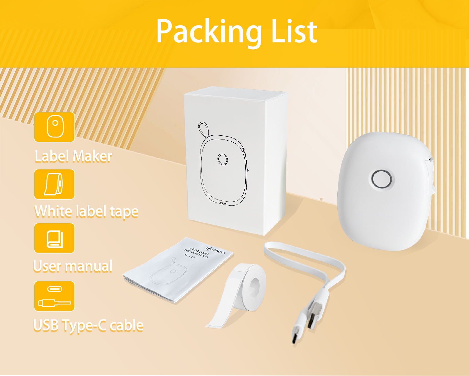 Inkless Thermal Printer L13 Portable Label Printer Bluetooth Wireless ...