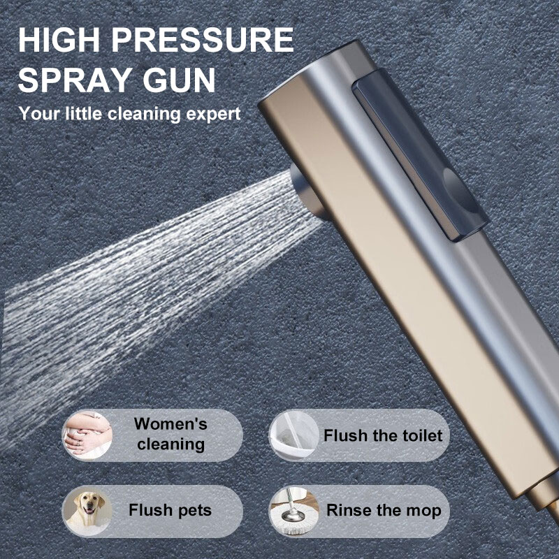 High Pressure Bidet Spray Toilet Set 200% Pressurized Flushing Spray ...