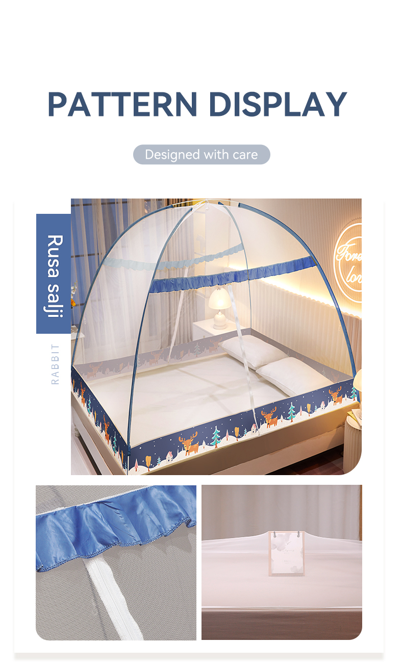 YYT Double Door Mosquito Net High Elastic Bracket Increase Space ...