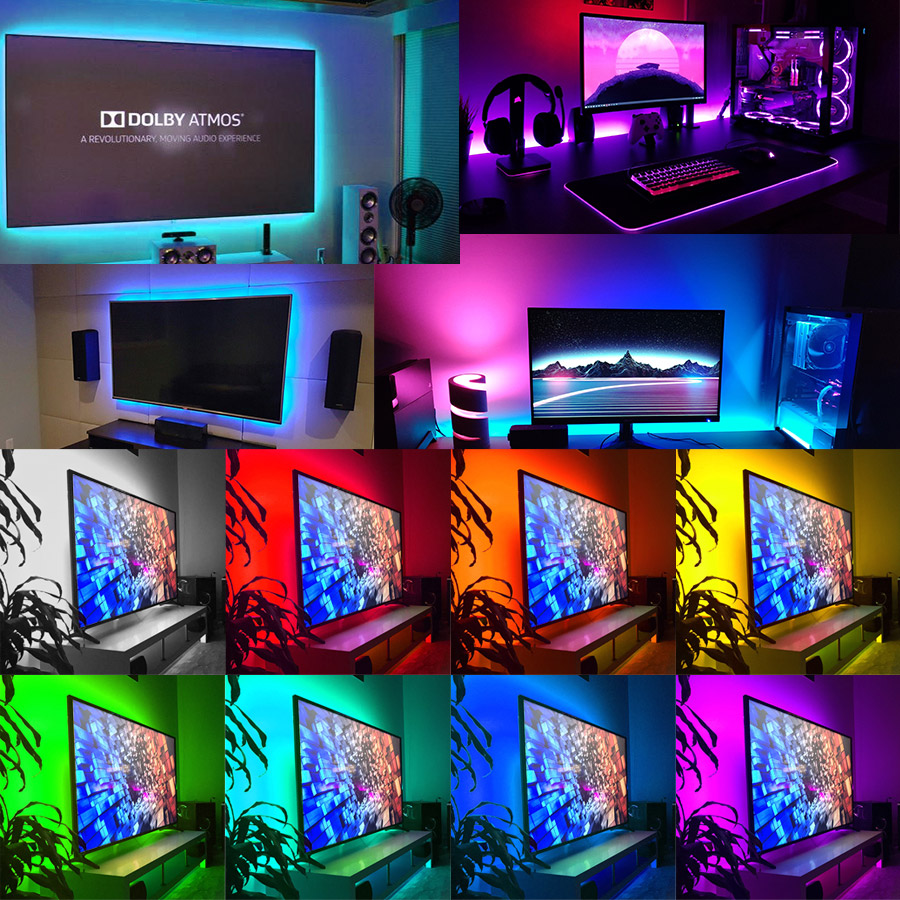 10M 15M 20M 30M 16 Million Color RGB led Strip Lights APP Controlled By ...