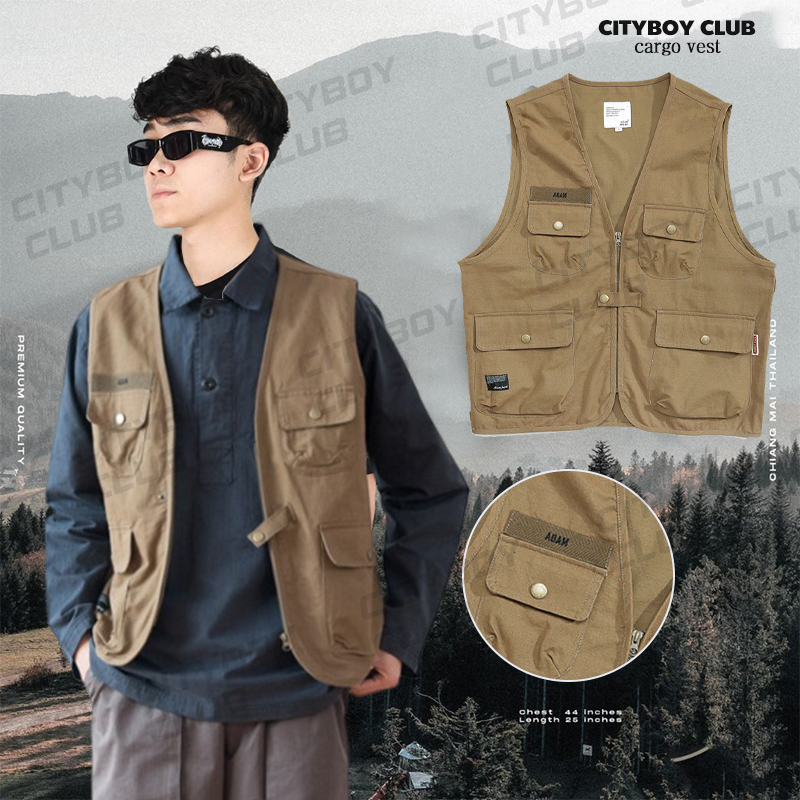 Vest For Men Multi Pocket Outdoor Cargo Vest Jacket Hiking Men's Tops 5 ...
