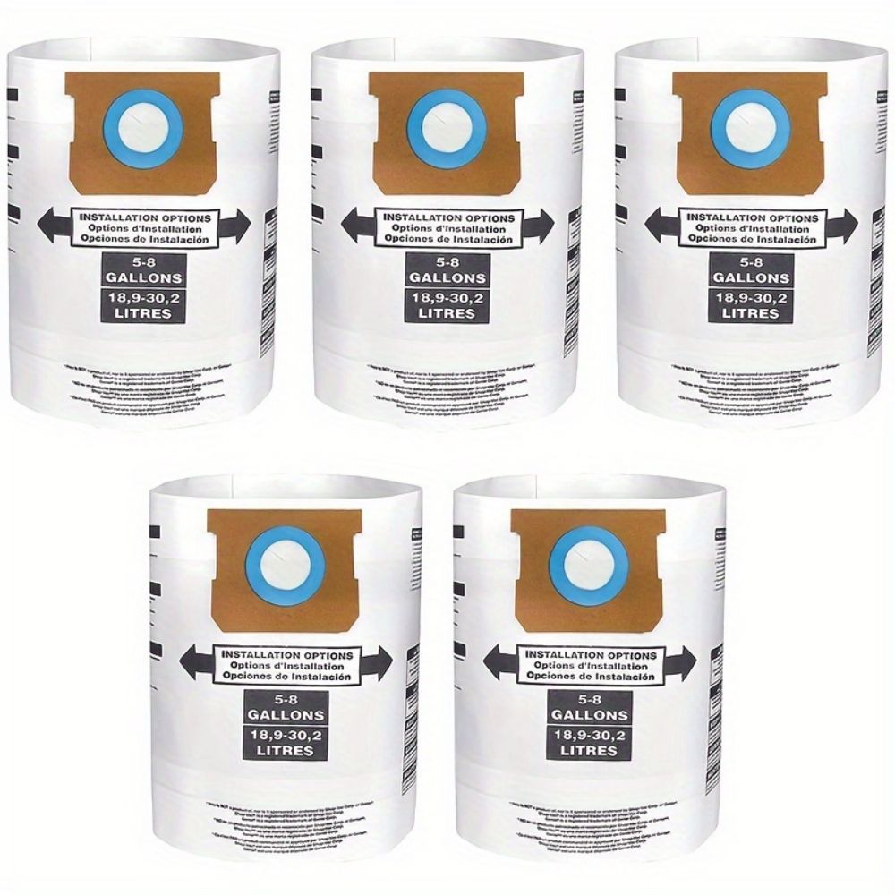 5Pcs/10Pcs Shop Vac Dry Dust Bag Collection 5 To 8 Gallon for Shopvac