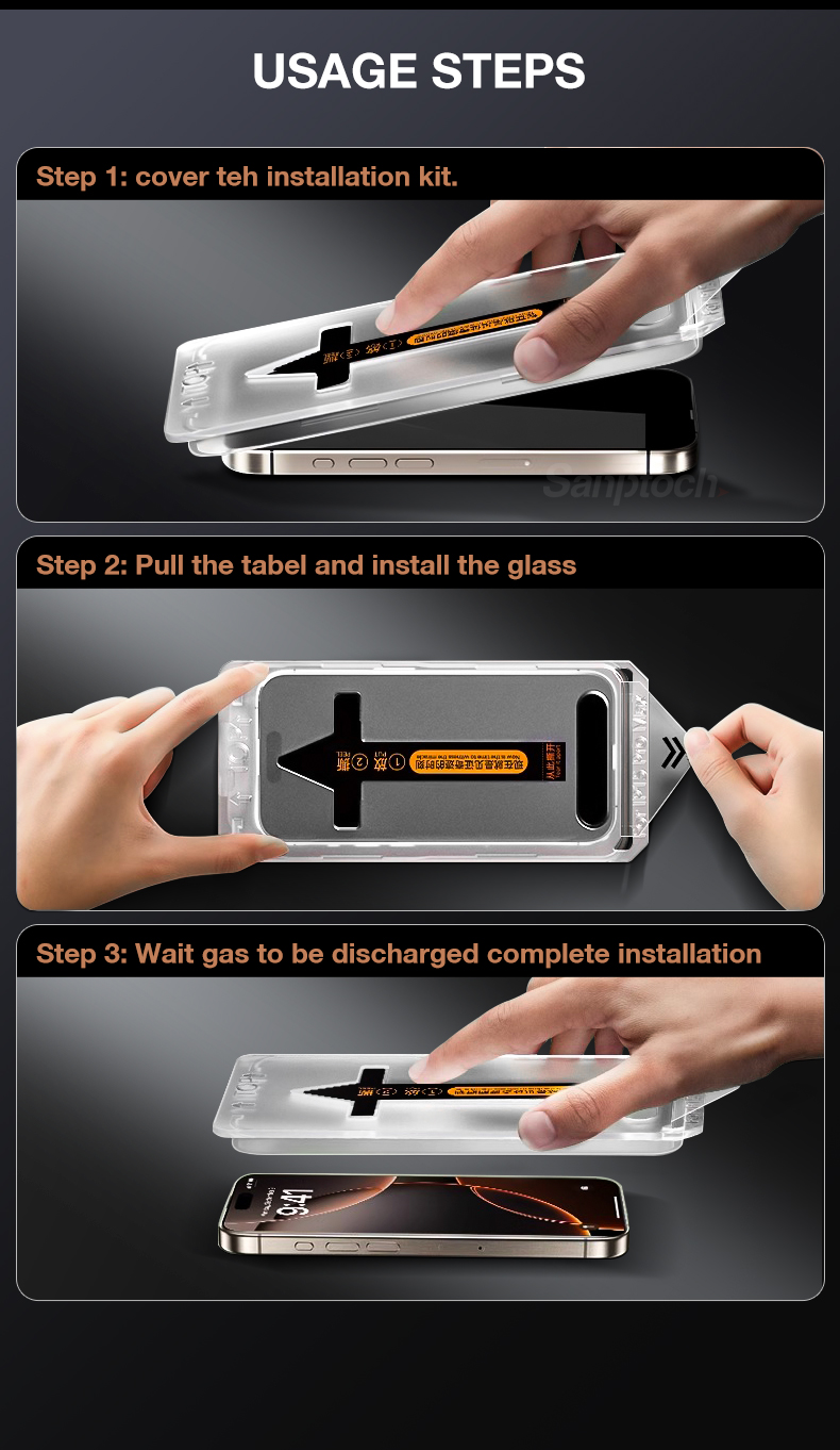 【Autoinstall】Sanptoch 9H Hight Hardness Full Screen Protector For