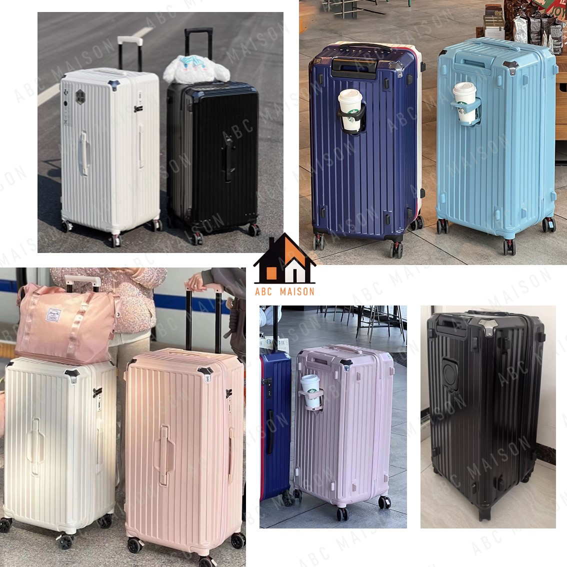ABC MAISON Luggage 20/26/30 Inch Luggage Travel Bag With USB&CUP Holder ...