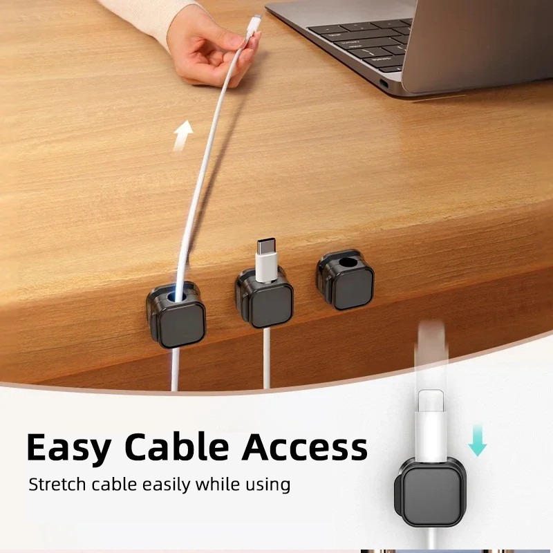 6Pcs Holder Adhesive Wire Keeper Cord Cable Magnetic Cable Clip ...