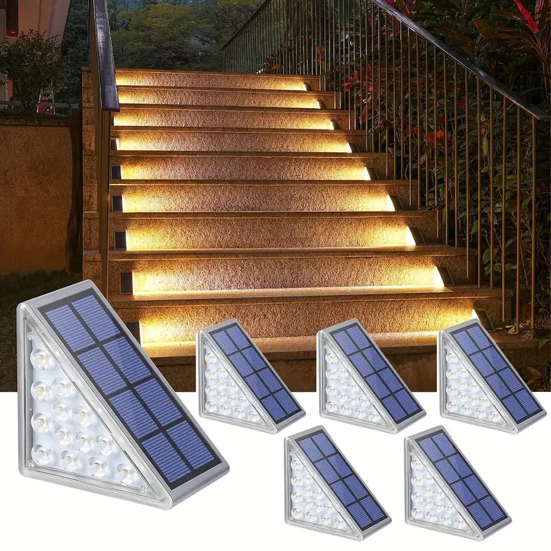 LED Outdoor Solar Step Stair Light Super Bright Waterproof Automatic ...