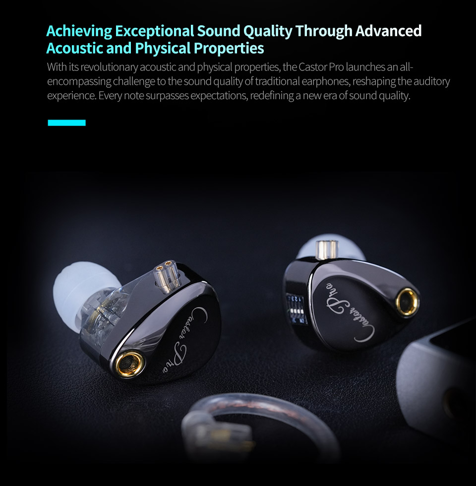 KZ Castor Pro Wired In-Ear Gaming Earphones With Adjustable Dual 10 mm ...