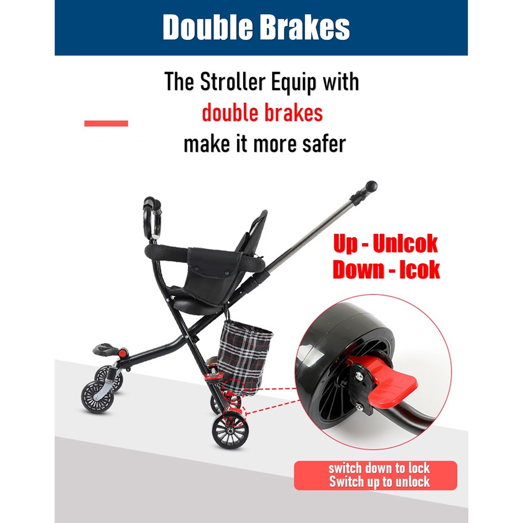 GC Stroller For Baby Lightweight Foldable Two Way Stroller For Kids ...