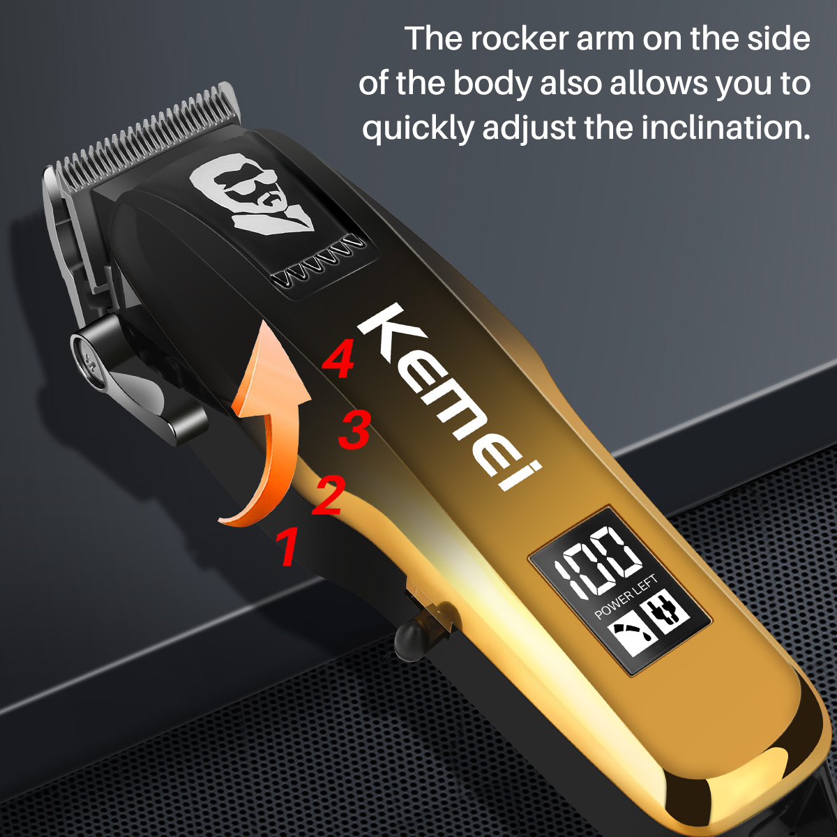 Kemei Professional Electric Hair Clippers Set Rechargeable Barber For ...