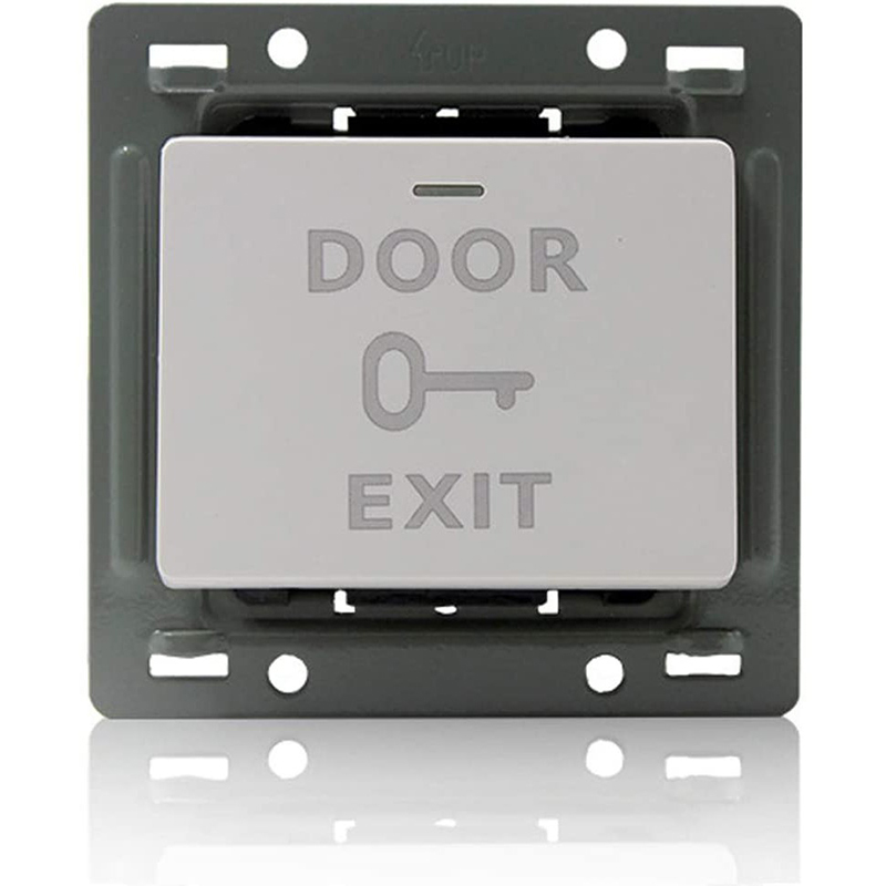 Press to Exit Door Release Button Switch Plastic Panel Metal Bottom