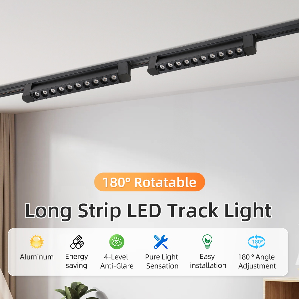 Led Track Light Ceiling Light Pendant Lamp Grille Folding Flood Spot ...