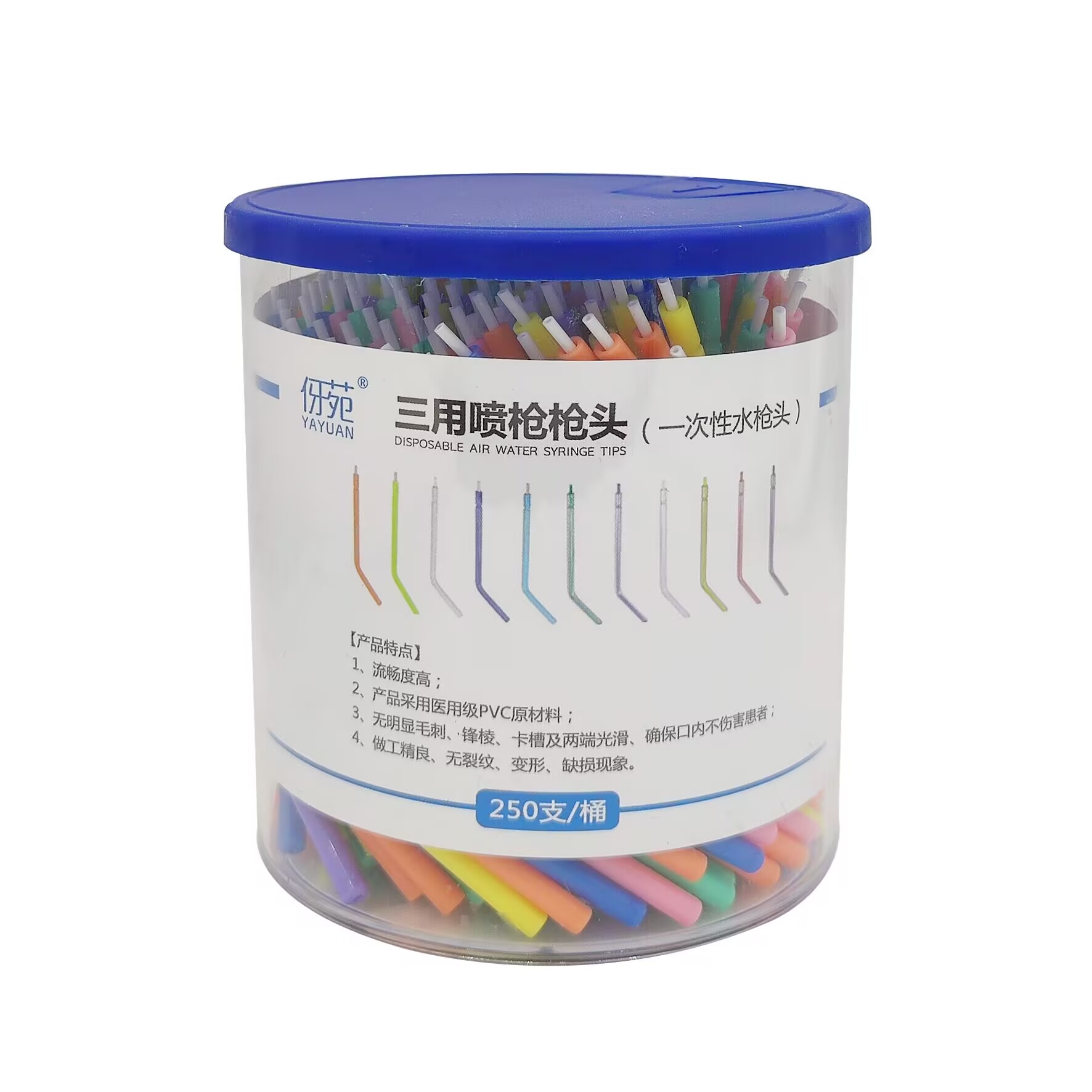 250 Pcs/bottle Dental 3 Way Air Water Nozzles Plastic Disposable Air