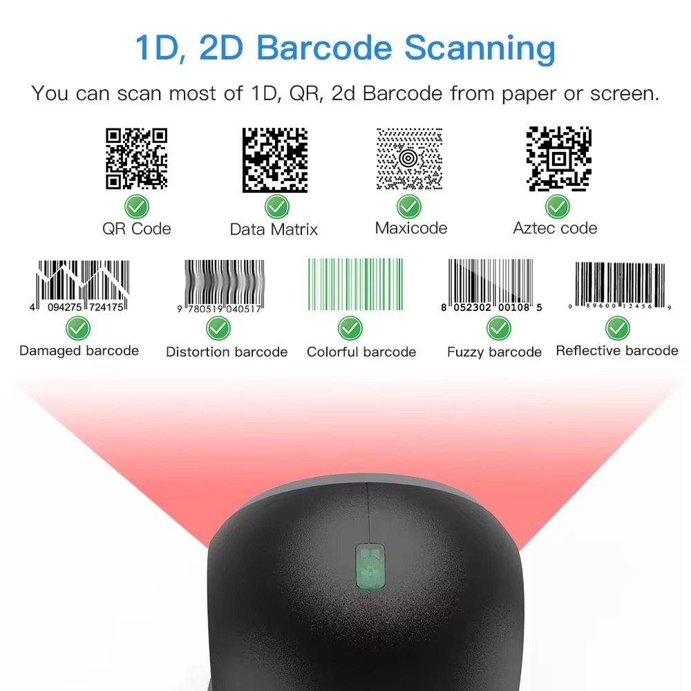 Eyoyo EvnvnEV7130 Desktop Barcode Scanner With Automatic Sensing USB
