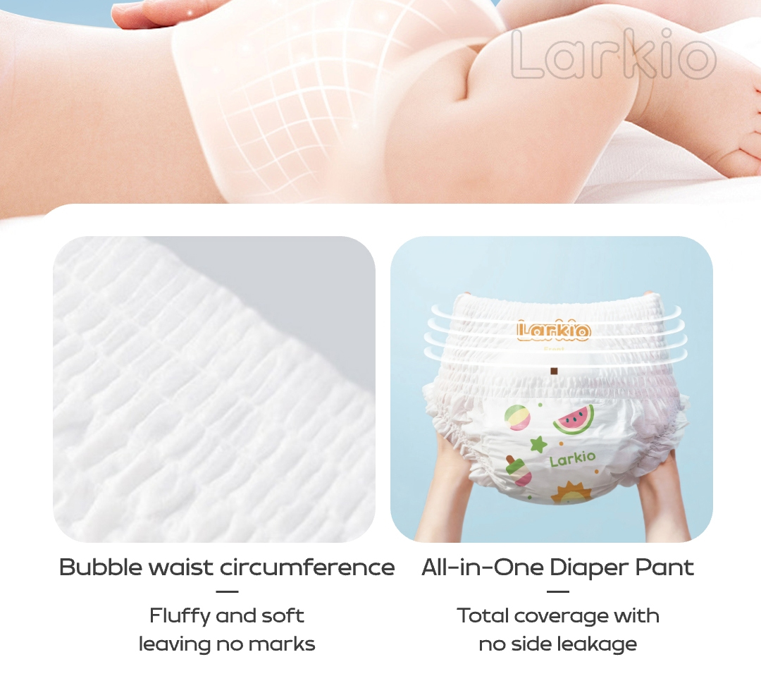 LARKIO pullup pants tape diapers baby diapers fullsize highquality