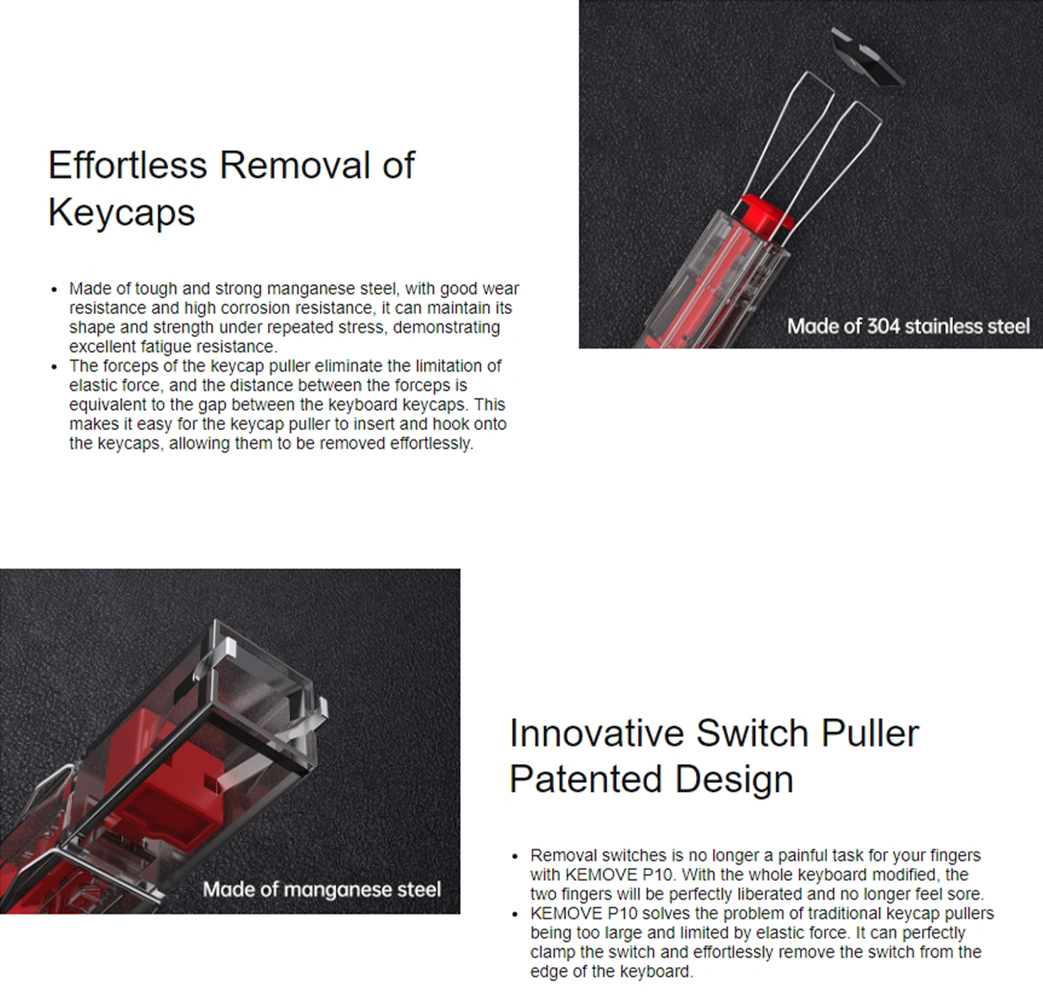 2in1 Switch Puller Keycap Puller for Mechanical Keyboard Easily